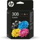 HP 308 (6L6S6UE) Inktcartridge Zwart + 3 kleuren Multipack
