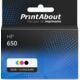 Cartouche compatible HP 650 (CZ101/02AE) - Noir + 3 couleurs - Multipack