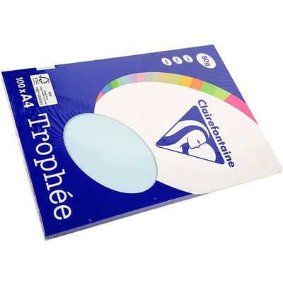 Clairefontaine Bleu azure A4 Papier couleur 80 g/m² (100 feuilles)