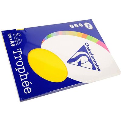 Clairefontaine Jaune soleil A4 Papier couleur 80 g/m² (100 feuilles)