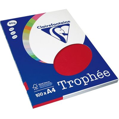 Clairefontaine Cerise A4 Papier couleur 80 g/m² (100 feuilles)