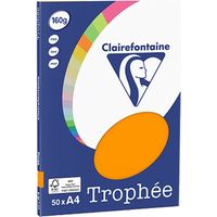 Clairefontaine Fel oranje A4 Gekleurd papier 160 grams (50 vel)