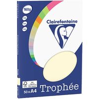 Clairefontaine Crème A4 Gekleurd papier 160 grams (50 vel)