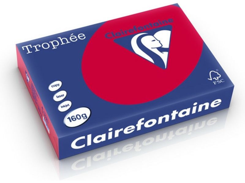 Clairefontaine Kersenrood A4 Gekleurd Papier 160 Grams (250 Vel)