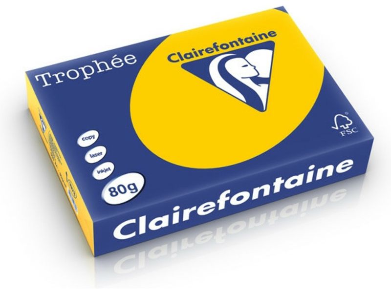 Clairefontaine Zonnebloemgeel A4 Gekleurd Papier 80 Grams (500 Vel)