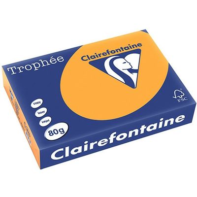 Clairefontaine Oranje A4 Gekleurd papier 80 gram