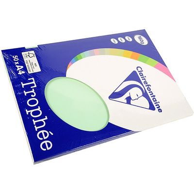 Clairefontaine Vert A4 Papier couleur 160 g/m² (50 feuilles)