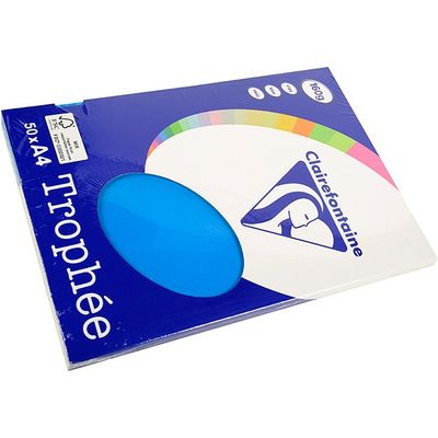 Clairefontaine Caribbean blauw A4 Gekleurd papier 160 grams (50 vel)