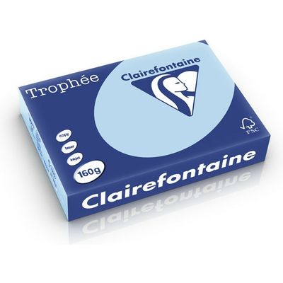 Clairefontaine Bleu A4 Papier couleur 160 g/m² (250 feuilles)