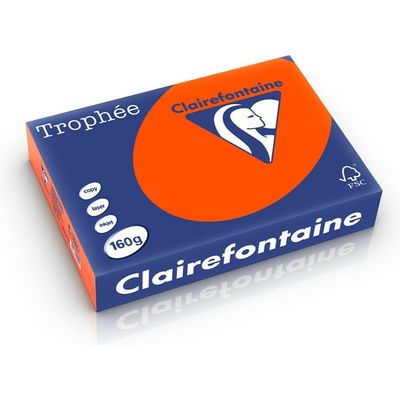 Clairefontaine Rouge cardinal A4 Papier couleur 160 g/m² (250 feuilles)