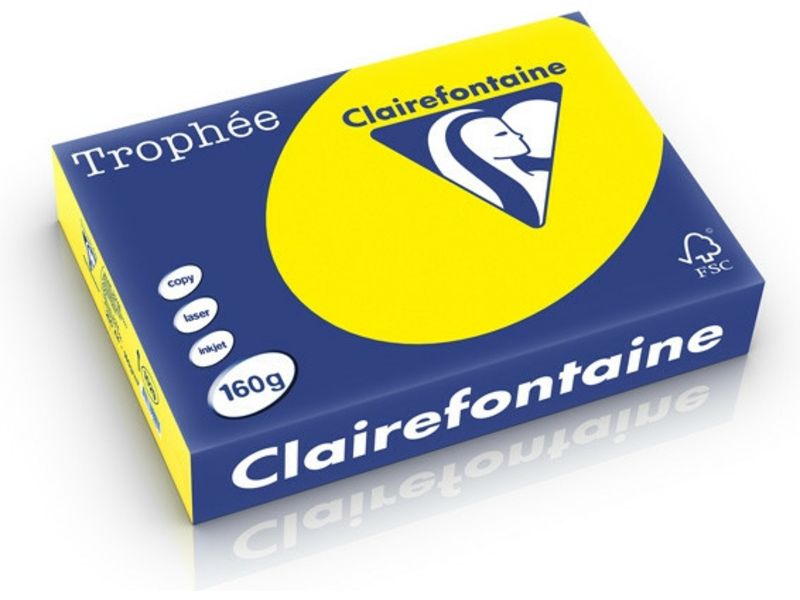 Clairefontaine Zonnegeel A4 Gekleurd Papier 160 Grams (250 Vel)