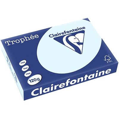  Clairefontaine Azuurblauw A4 Gekleurd papier 120 grams (250 vel)