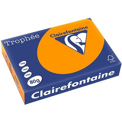 Clairefontaine Orange vif A4 Papier couleur 80 g/m² (500 feuilles)