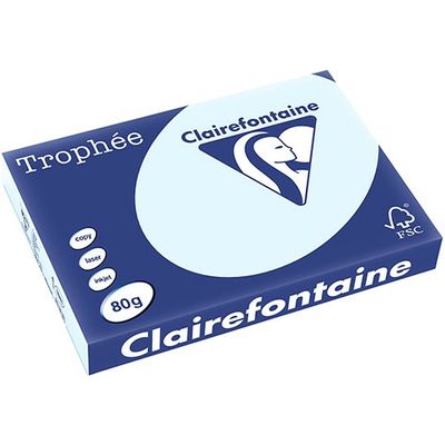 Clairefontaine Bleu azure A3 Papier couleur 80 g/m² (500 feuilles)