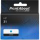 Huismerk HP 31 (1VU26AE) Inktcartridge Cyaan