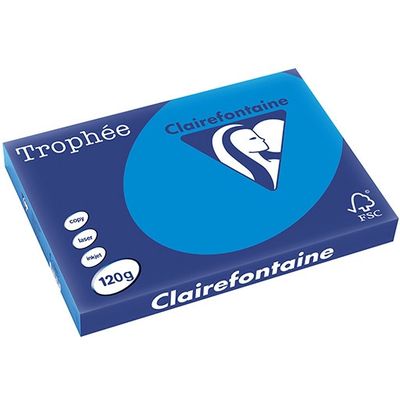 Clairefontaine Caribbean blauw A3 Gekleurd papier 120 grams (250 vel)