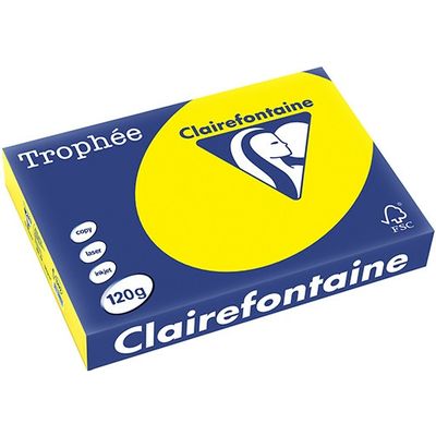 Clairefontaine Jaune soleil A4 Papier couleur 120 g/m² (250 feuilles)