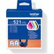 Brother LC-521VAL - 4 couleurs - Cartouche d'encre - Multipack
