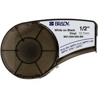 Brady M21-500-595-BK Etiket Wit op zwart