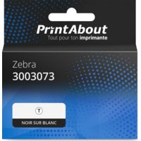 Étiquette compatible Zebra 3003073 (1 rol) (Z-Select 2000D) - Noir sur blanc