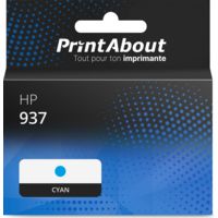 Cartouche compatible HP 937 (4S6W3NE) - Cyan - Très grande capacité