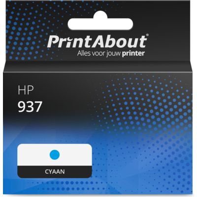 Huismerk HP 937 (4S6W2NE) Inktcartridge Cyaan Extra hoge capaciteit