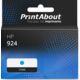 Cartouche compatible HP 924 (4K0U3NE) - Cyan - Très grande capacité