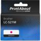 Huismerk Brother LC-521M Inktcartridge Magenta