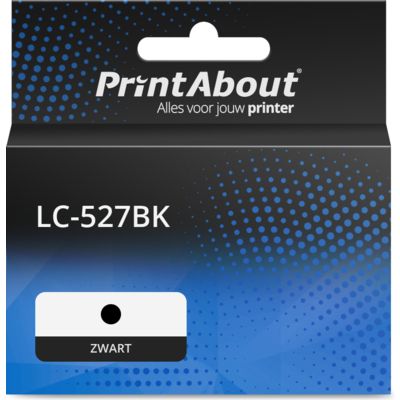 PrintAbout Huismerk vervangt Brother LC-527BK Inktcartridge Zwart
