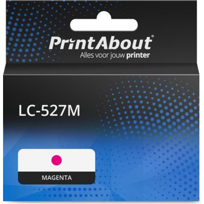 PrintAbout Huismerk vervangt Brother LC-527M Inktcartridge Magenta