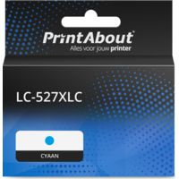 PrintAbout Huismerk vervangt Brother LC-527XLC Inktcartridge Cyaan Hoge capaciteit
