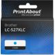 Huismerk Brother LC-527XLC Inktcartridge Cyaan Hoge capaciteit