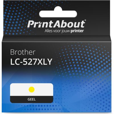 Huismerk Brother LC-527XLY Inktcartridge Geel Hoge capaciteit