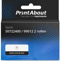 Étiquettes Dymo S0722400 (99012) (LabelWriter 550) (89 mm x 36 mm) 2 rouleaux - Marque propre