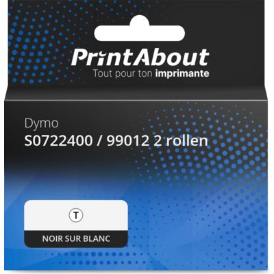 Étiquettes Dymo S0722400 (99012) (LabelWriter 550) (89 mm x 36 mm) 2 rouleaux - Marque propre