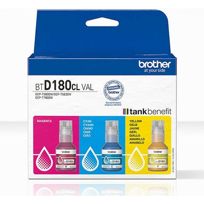 Brother BTD180CLVAL - 3-couleurs - Cartouche d'encre - Multipack