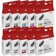 Canon PFI-5100 MBK/PBK/C/M/Y/PC/PM/R/GY/CO Inktcartridge Multipack 10-kleuren