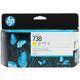 HP 738 (498N7A) Inktcartridge Geel