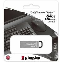 Kingston 64GB DataTraveler Kyson 200MB/s Metal USB 3.2 Gen 1 - Clé USB