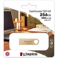 Kingston 256GB 220MB/s Metal USB 3.2 Gen 1 DataTraveler SE9 G3 - Clé USB
