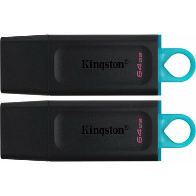 Kingston 64GB USB3.2 Gen 1 DataTraveler Exodia (Black + Teal) - 2x - Clé USB