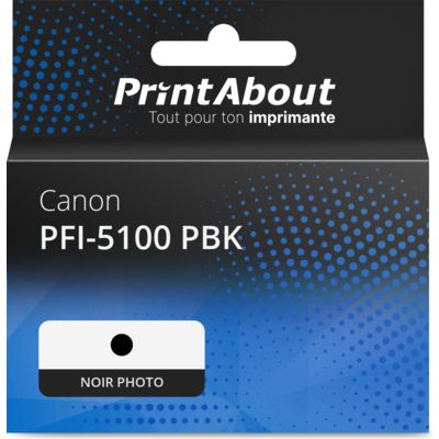Cartouche compatible Canon PFI-5100 PBK - Noir photo