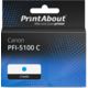 Huismerk Canon PFI-5100 C Inktcartridge Cyaan