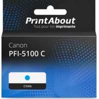 Cartouche compatible Canon PFI-5100 C - Cyan