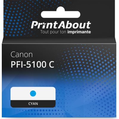 Cartouche compatible Canon PFI-5100 C - Cyan