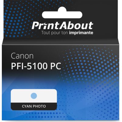 Cartouche compatible Canon PFI-5100 PC - Cyan photo