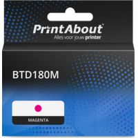 PrintAbout Huismerk vervangt Brother BTD180M Inktcartridge Magenta