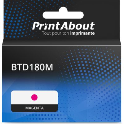 Cartouche compatible Brother BTD180M - Magenta