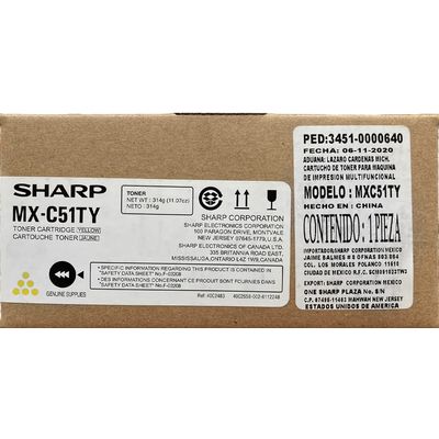 Sharp MX-C51TY Toner Geel