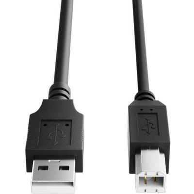PrintAbout USB Printerkabel zwart (3 meter) USB 2.0 USB Kabel
